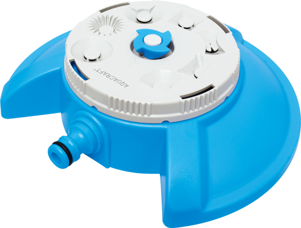 Garden sprinkler with 8 spray patterns for versatile watering needs