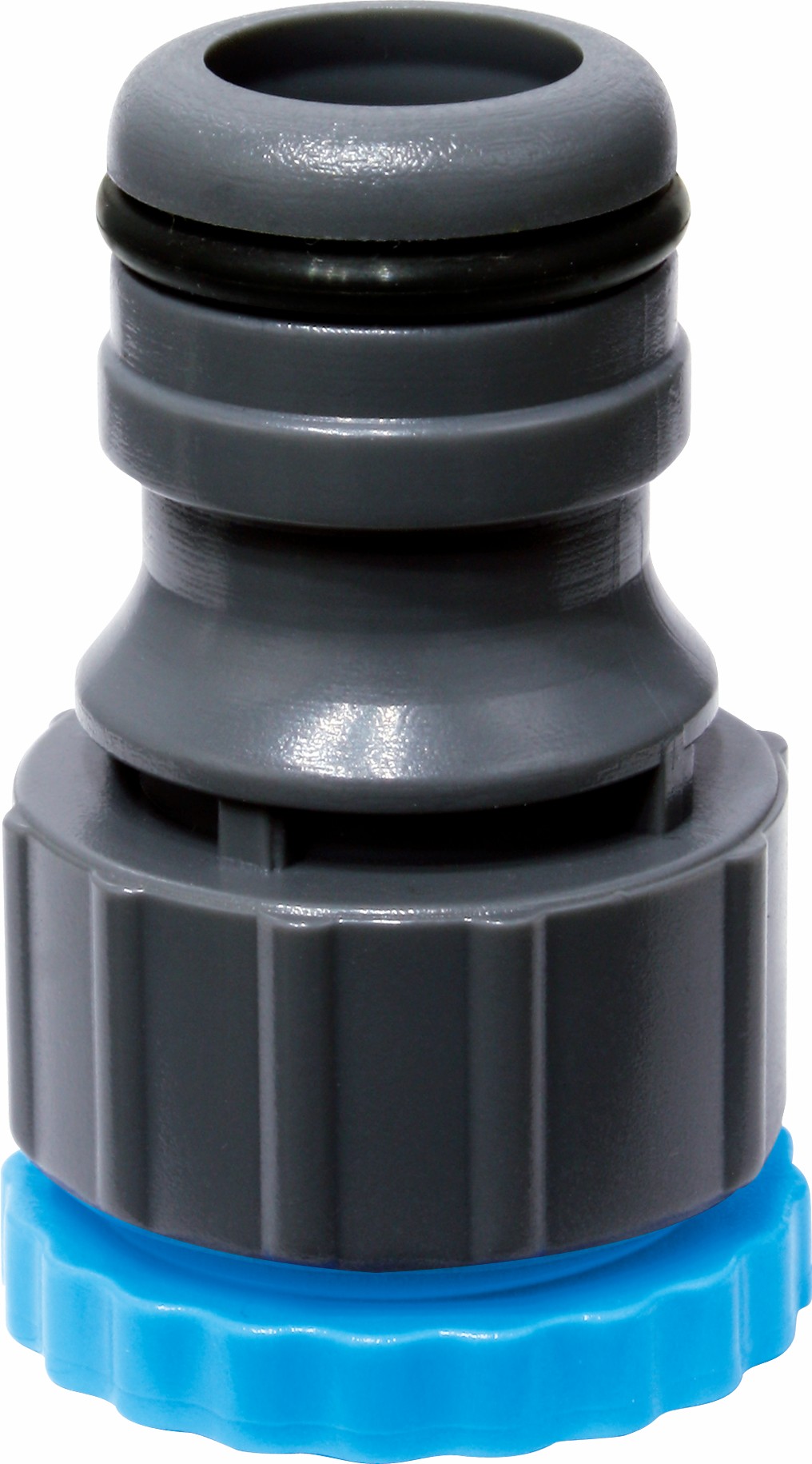 Tap connector with internal screw thread and male adaptor